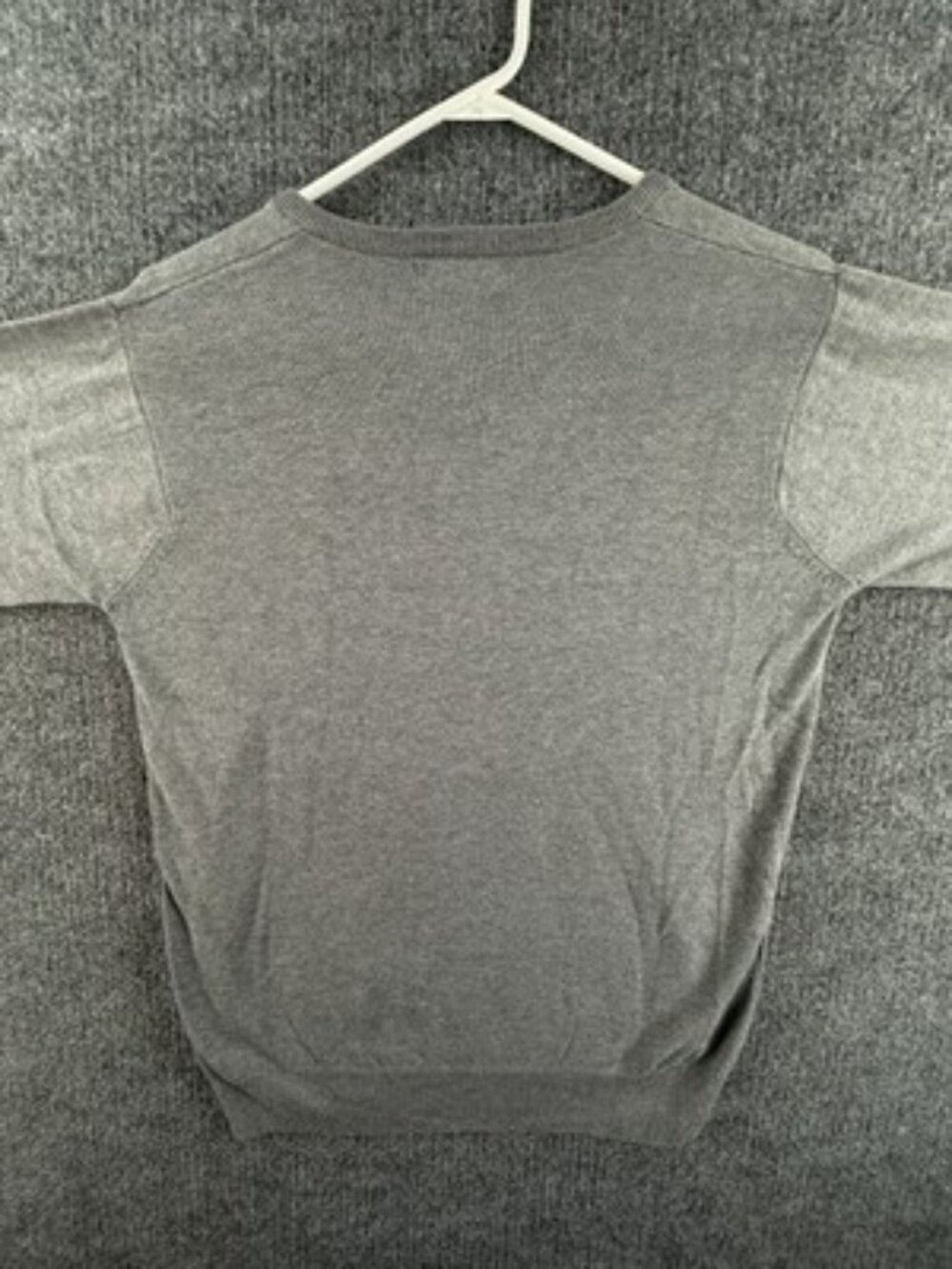 Fred Perry Pullover V-Neck Gray Women All Cotton Logo Sweater Long Sleeve Small - Picture 15 of 15